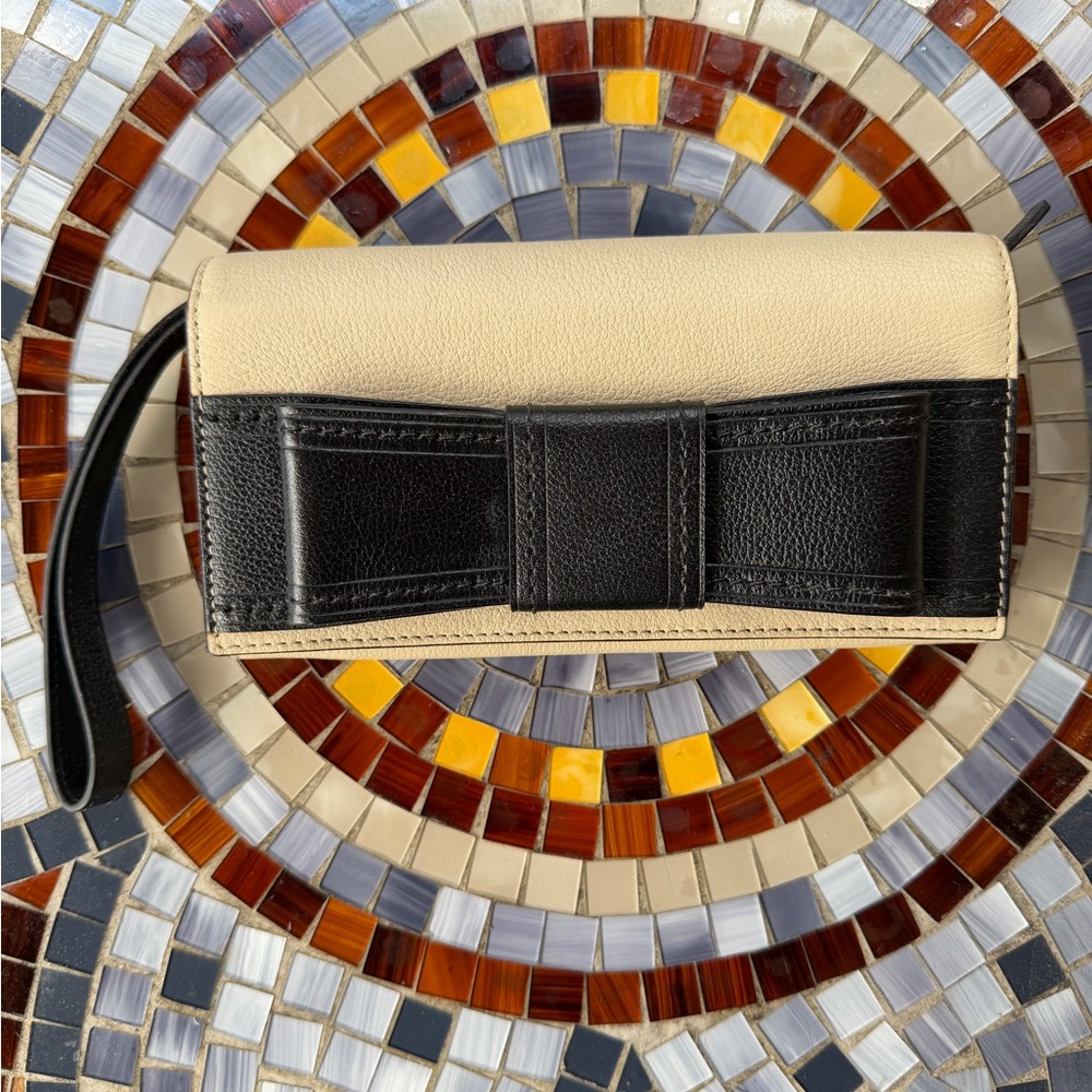 Kate Spade Mara Villabella Avenue bifold wallet and wristlet in black and taupe